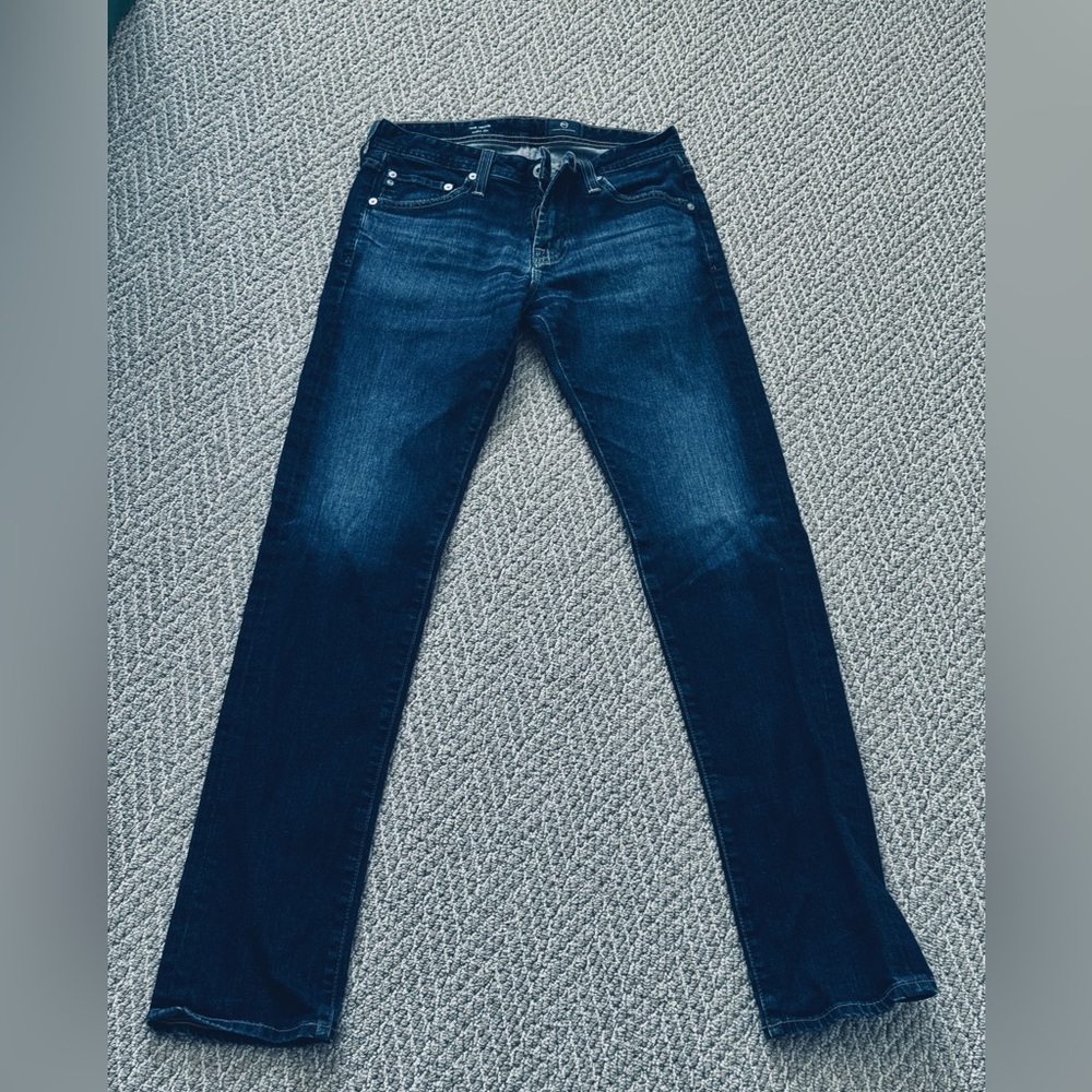 Ag Adriano Goldschmied Dark Blue Straight Jeans